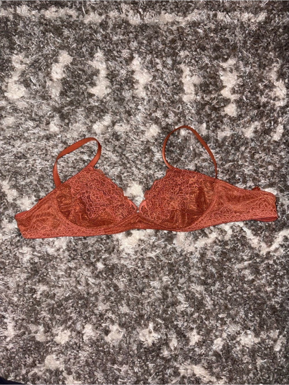 Lace Free People Bralette in Rust